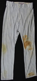 2007 Robinson Cano New York Yankees Home Pinstripe Game Used Pants (MLB AUTH)